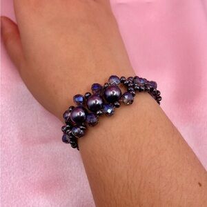 Elegant Purple Beaded Bracelet